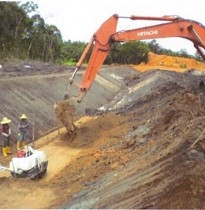 Primary Canal - Process of applying Geocrete Mix