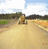 Farm Road - Process of applying Geocrete
