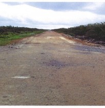 Condition of Geocrete roadbase after 4 month of completion