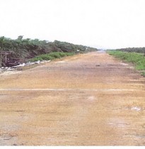 Condition of Geocrete roadbase after 5 month of completion