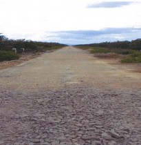 Condition of Geocrete roadbase after 8 month of completion