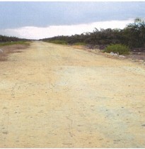Condition of Geocrete roadbase after 8 month of completion