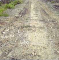 Existing condition of the road before stabilisation