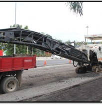 Scrapping existing asphalt pavement